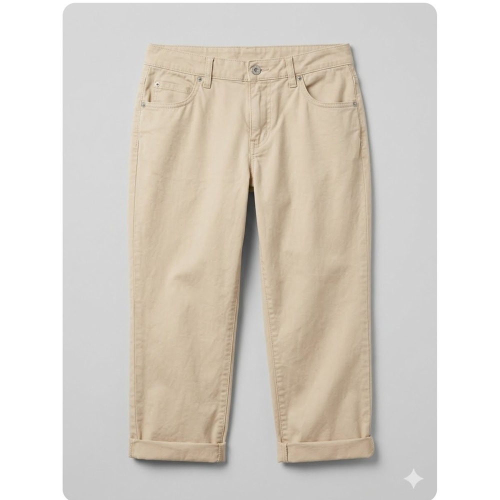 Bandolino Mandie Denim Capri Pants Tan Khaki Cropped Jeans Womens 10